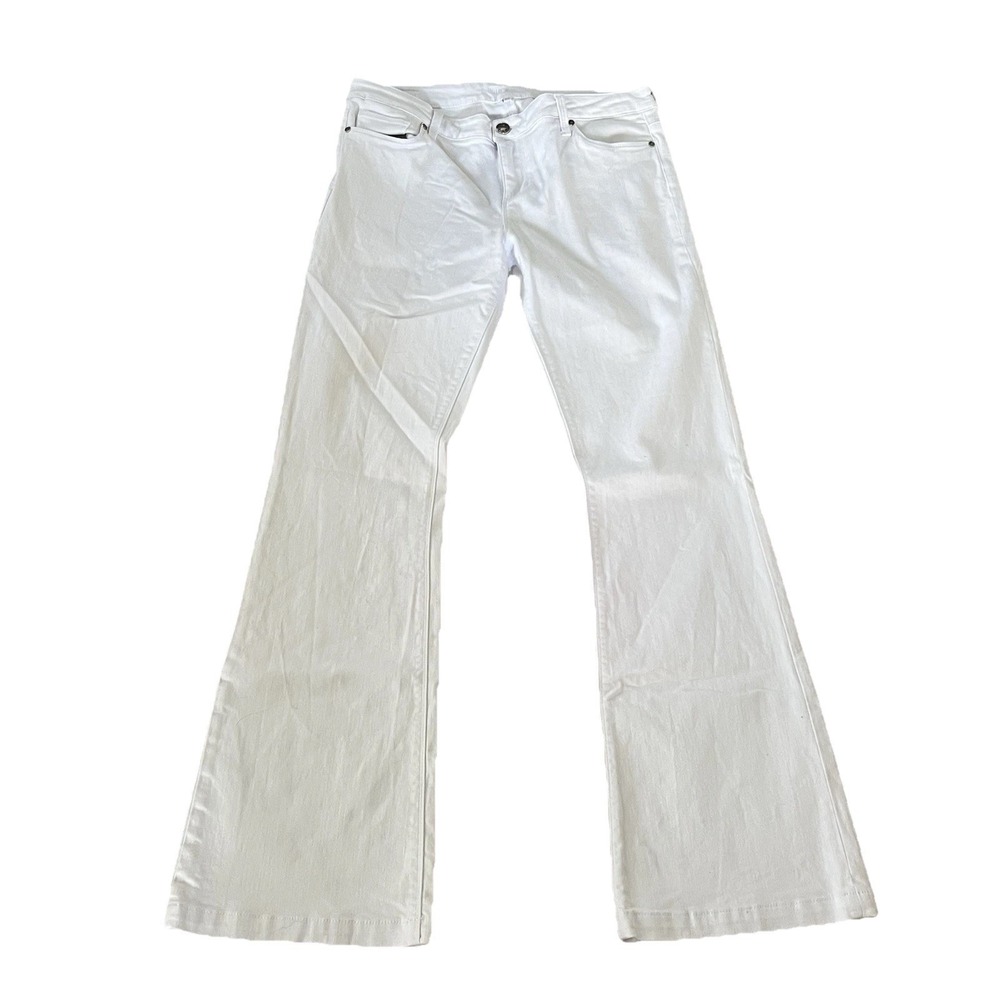 KUT from the Kloth White Flare Jeans Women's Size 14 Stretch Denim